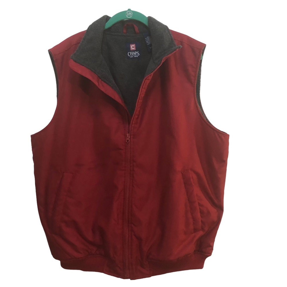 Chaps men’s outerwear red vest, L